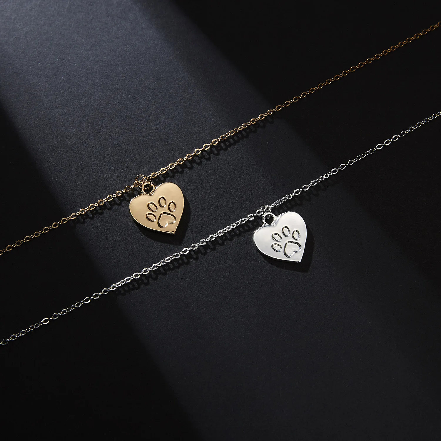 Simple Creative Card Neckace Make A Wish Cat Lover Charm Gold Plated Choker Necklaces