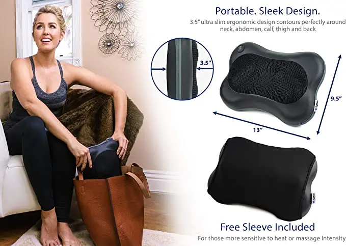 electric relaxation massage pillow back	neck massage pillow inflatable vibrating  pillow massage travel