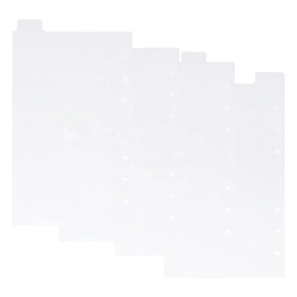 A6 Binder Plastic Index Dividers with 5 Tabs at Top for 6 Ring Bound Personal Planner as Page Separator/Dashboard