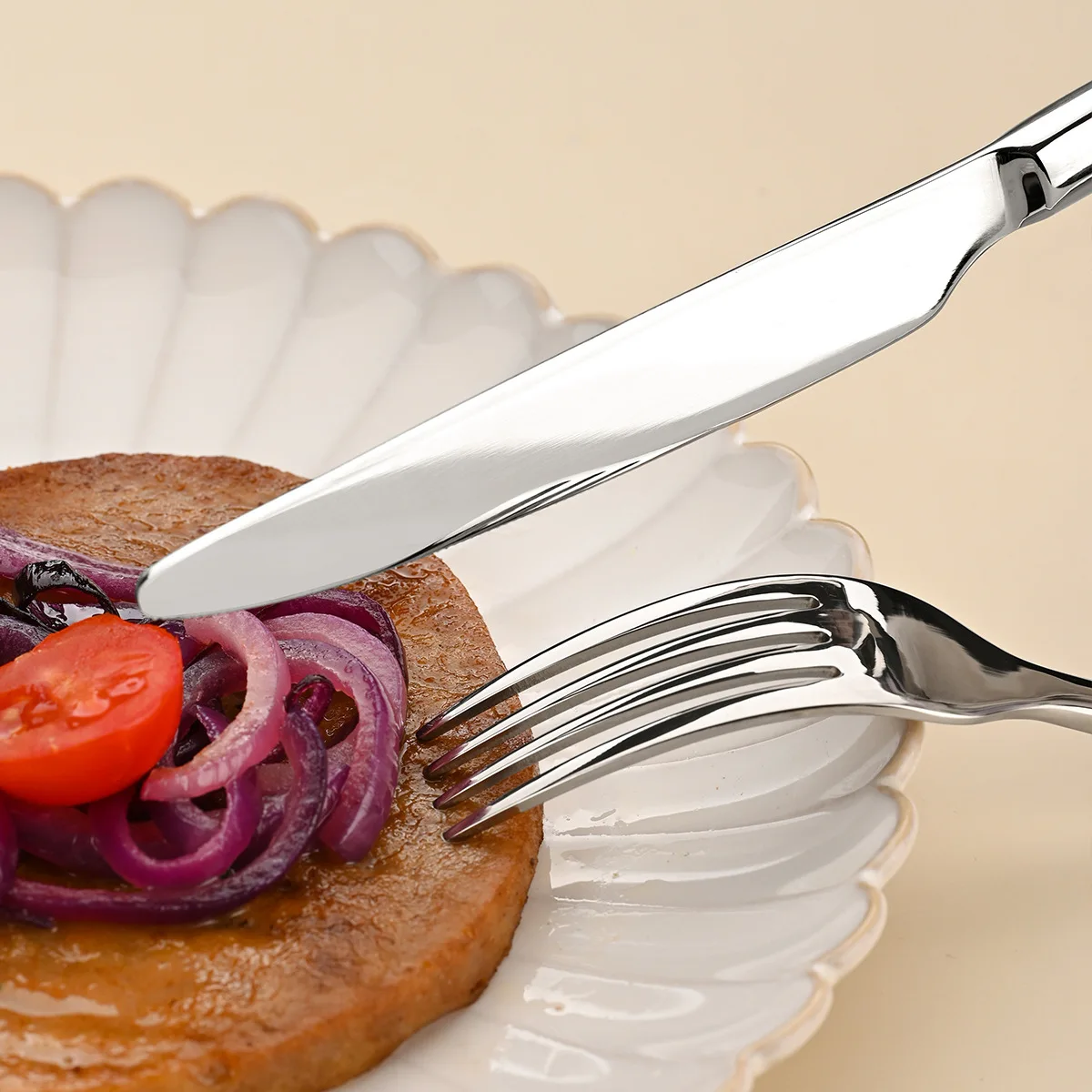 Restaurant Juego De Cubiertos Moonlight Stainless Steel Cutlery Durable Flatware Fork And Spoon Set