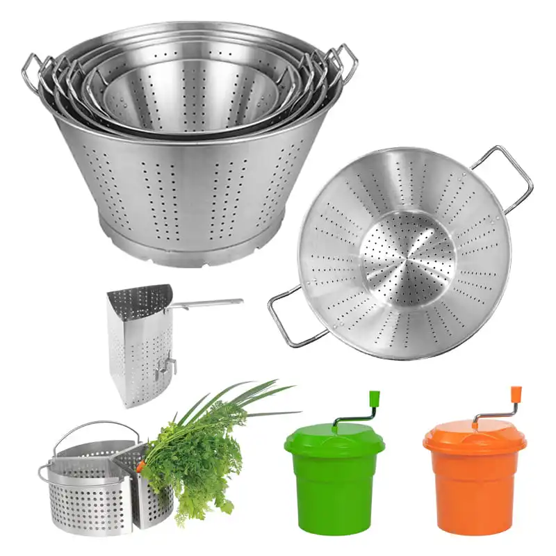 New Style Stainless Steel Colander Factory Direct Sales Vegetable Strainer Household Stainless Steel Rice Filter