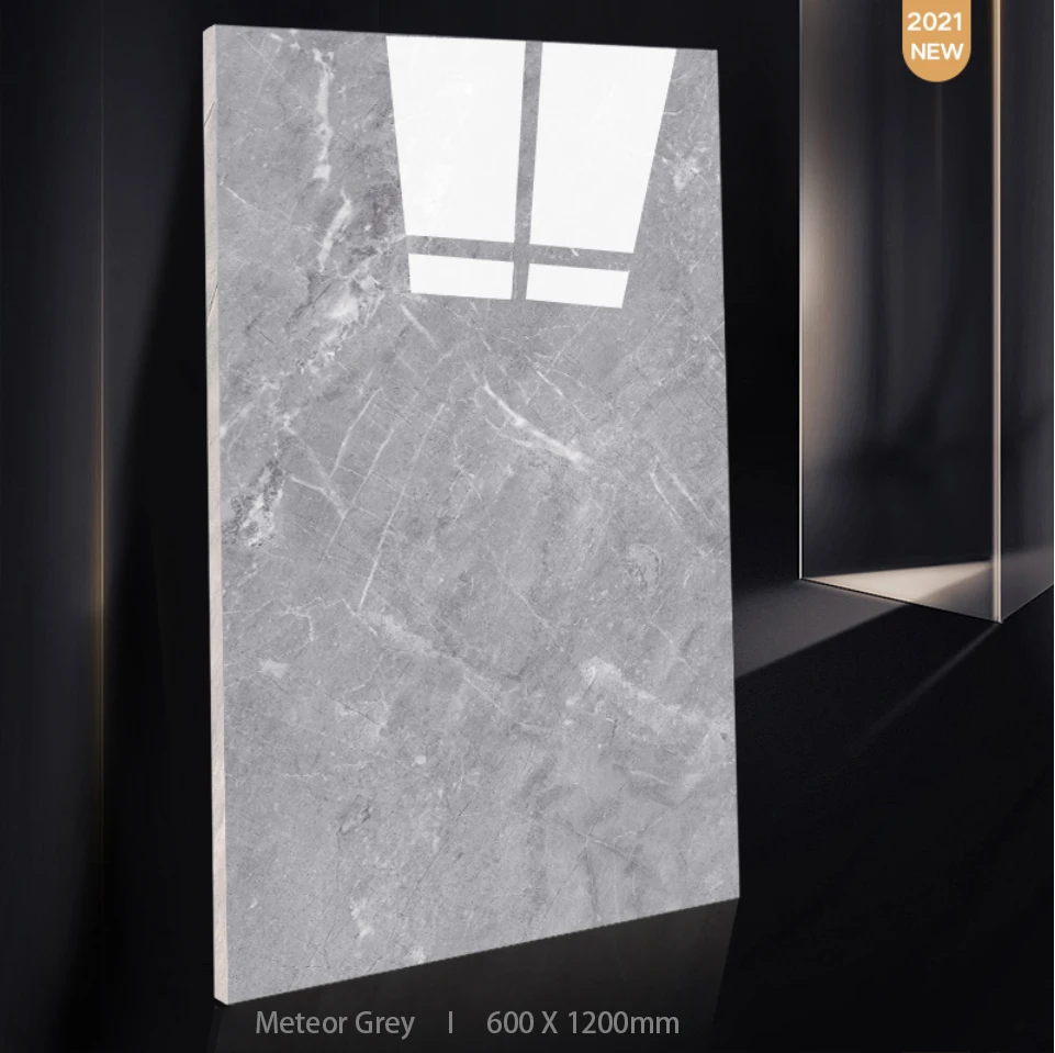 600X1200 D3-T1233 Sintered Marble Stone Porcelain Tiles Meteor Gray Matte Wear-Resistant Tiling Tile