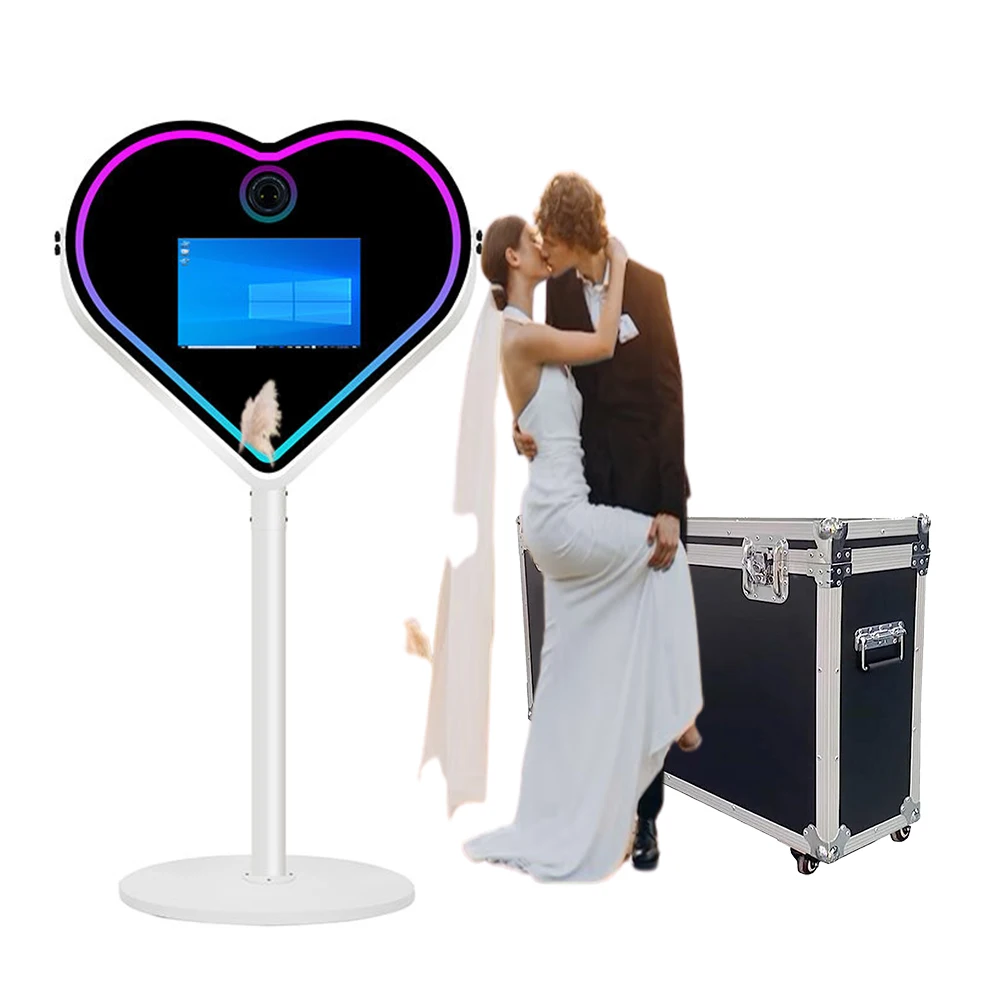 Dropshipping Magic Photo Booth Mirror Touch Screen Portable Magic Mirror Photo Booth With Camera And Printer Kiosk For Events