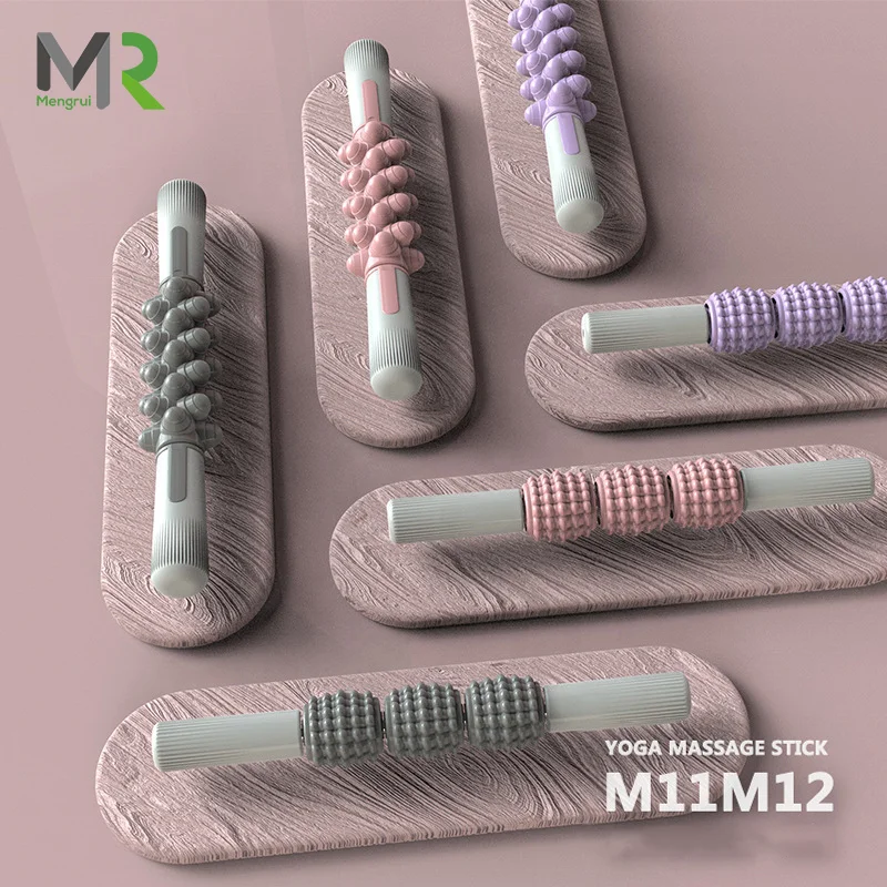MR Factory Direct Massage Stick Roller Wholesale Support Custom Logo Deep Tissue  Muscle Massage Roller Stick