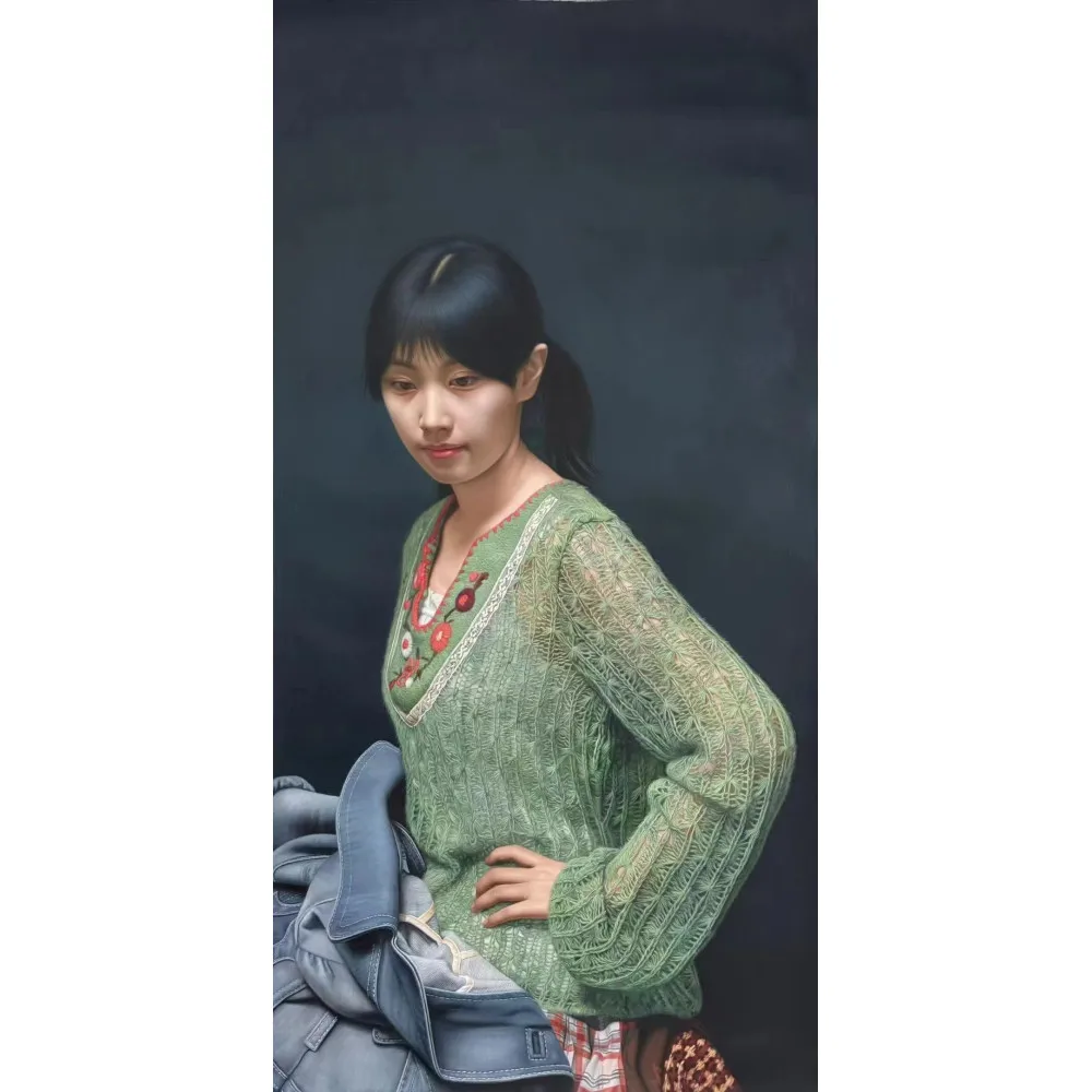 Wall Art Picture Abstract Canvas Oil Painting Modern Custom Gold Abstract Portrait Oil Painting On Canvas