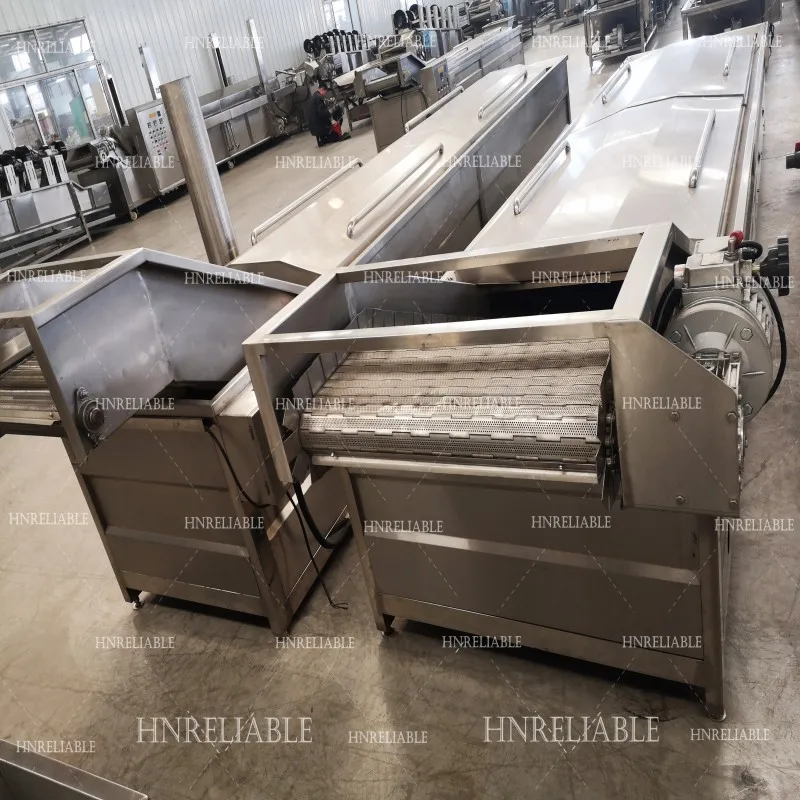Best price automatic potato chips blanching machine / potato washing peeling blanching production line