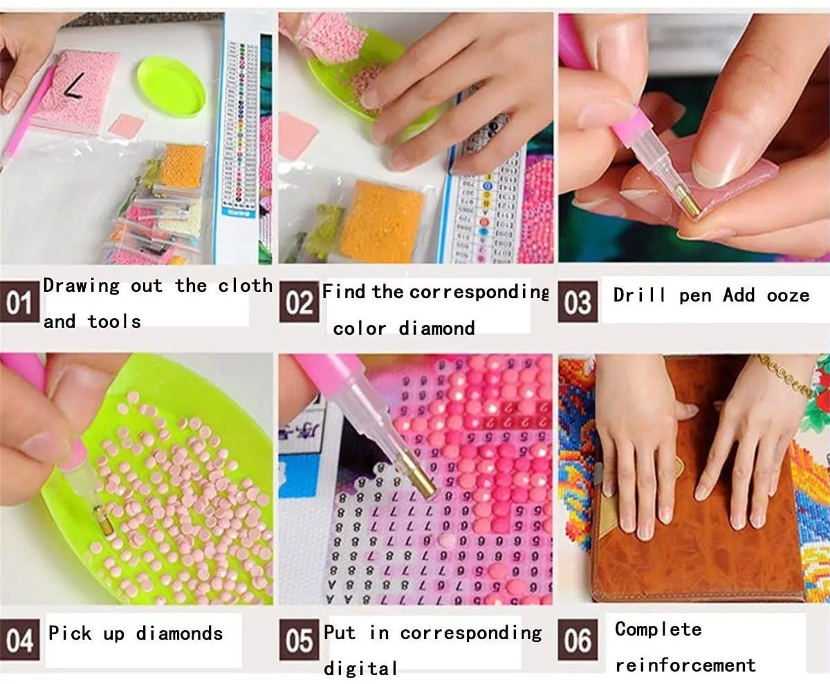 
Custom 5D Full Drill Cute Animal Dog Cat Mosaic Wall Art Round Diamond Paint by Number 