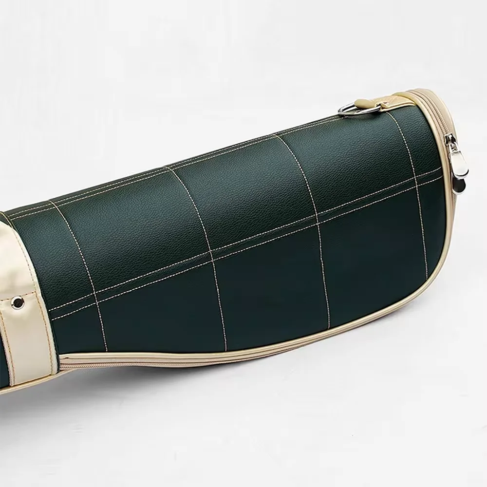 2023 portable pu leather mini golf gun bag waterproof sunday golf bag custom golf club carry bag
