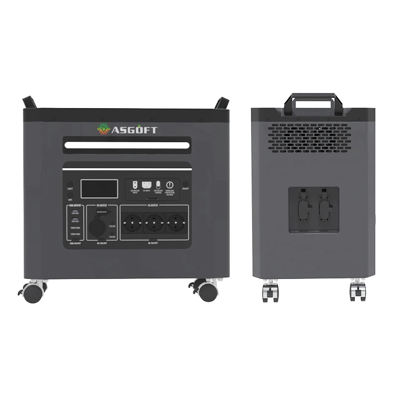 ASGOFT 5kw lifepo4 3000w solaire home back up electric car charging cheap portable power station all in one for outdoor camping