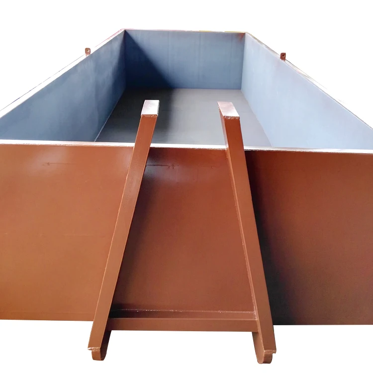 Hook lift bins truck scrap containers hook lift recycling bins for transport.