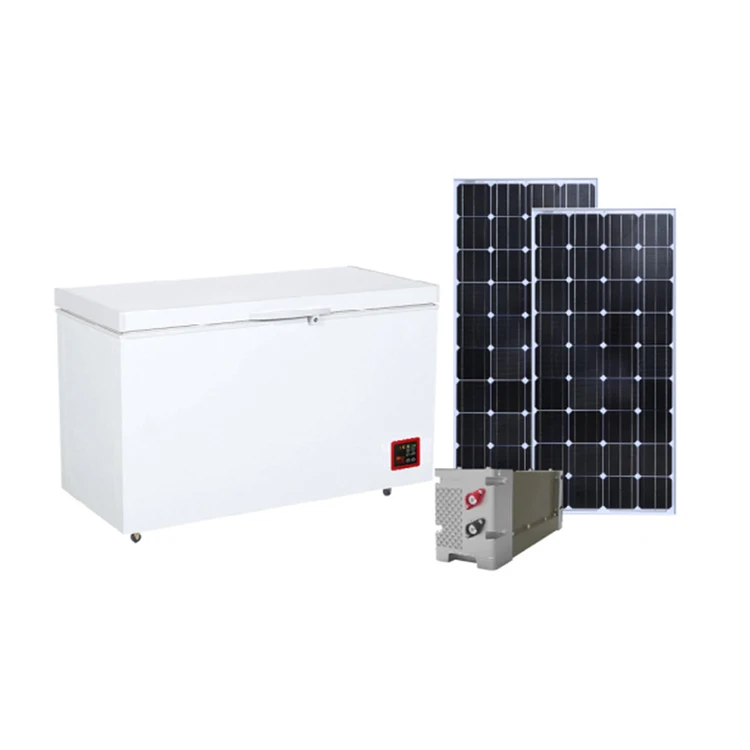 12V DC solar deep chest freezer with battery powered freezer solar refrigerator with solar panel