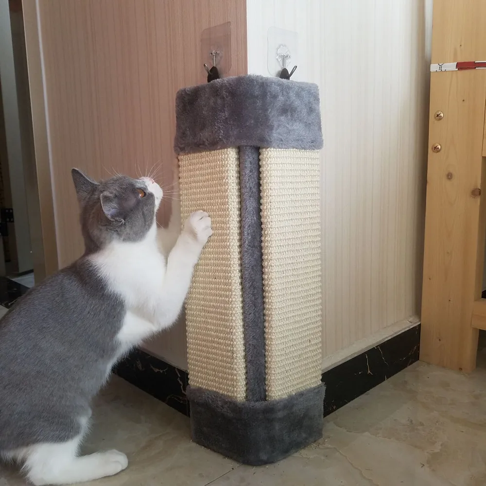 Cat Wall Corner Scratcher, Furniture Protector Kittens Scratch Board, Sisal Cat Scratching Pad