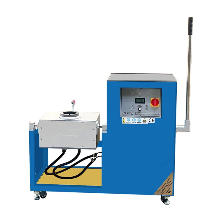 High Performance Melting Equipment Gold Silver Copper Alloy Smelter Manual Pouring Tilting Induction Melting Furnace