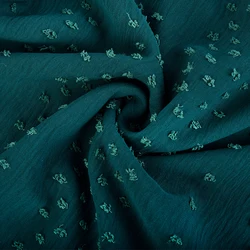 Shaoxing textile 100% polyester custom solid color stretch cey jacquard fabric for women clothing