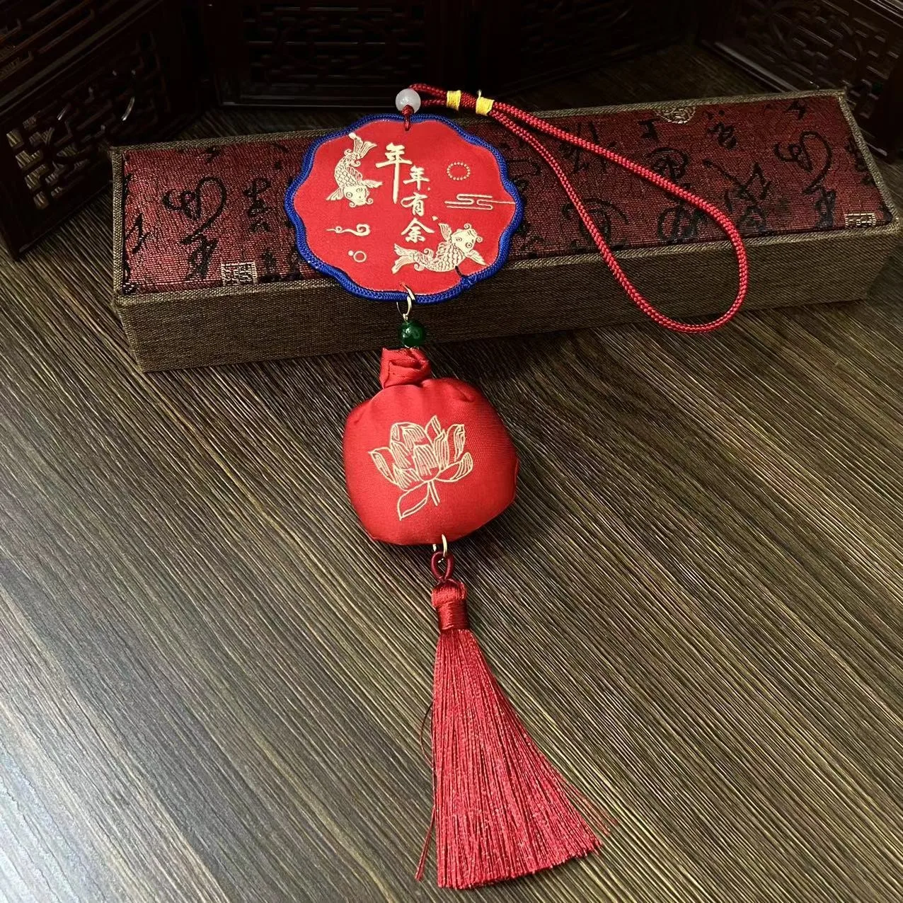 Embroidered Japanese Omamori Charm Amulet Hanging Sachet Lucky Charms Blessing Bag Pendant for Car