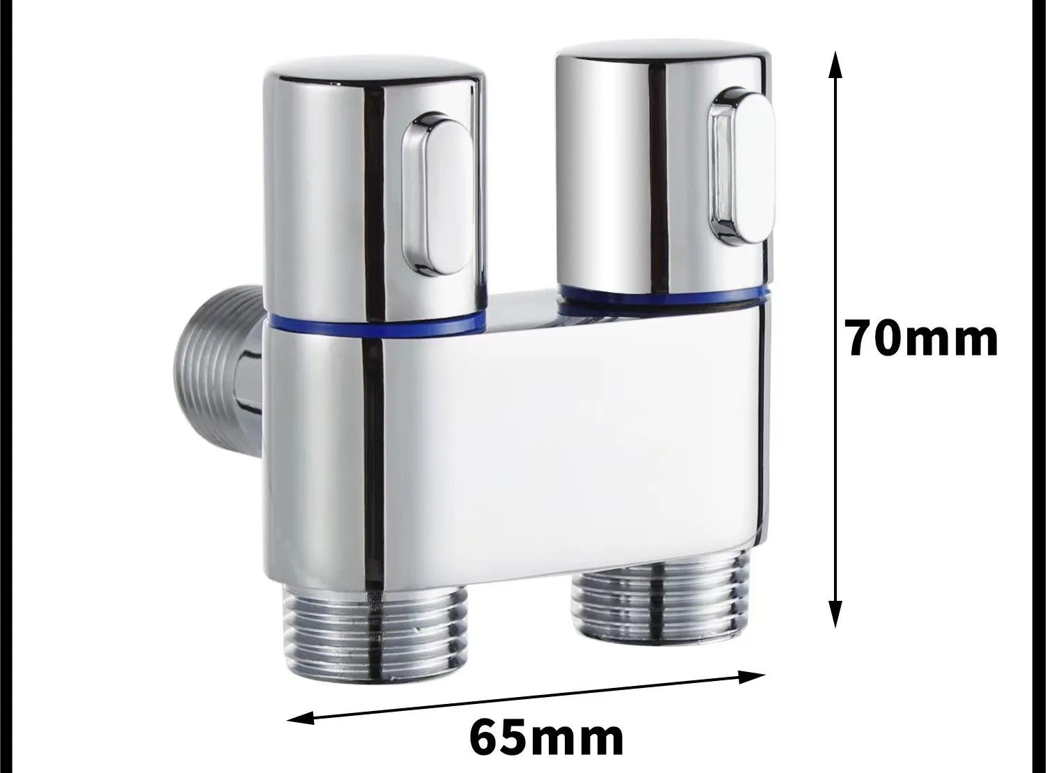 NES-YY505 304 stainless steel double control Angle valve one in two out double water separator multi-function faucet double open