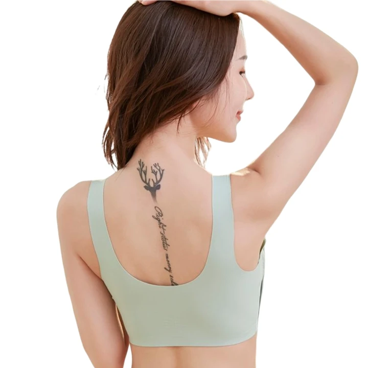 Женский цельный бесшовный кружевной бюстгальтер с V-образным вырезом, бесшовный Женский бюстгальтер без косточек с открытой спиной