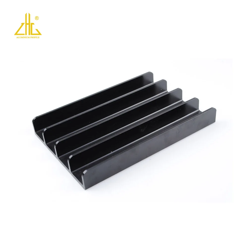 black heatsink aluminum alloy 6063 die cast housing extrusion battery box with metal shell