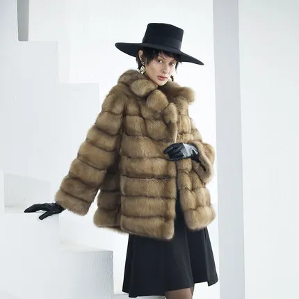 Russian sable fur coat fur women clothing with best price mink fur coat
