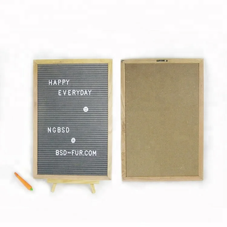 Custom Logo Changeable Letter Board 10*10 Inch Art Style Wood Felt Board for Home Wall Decoration