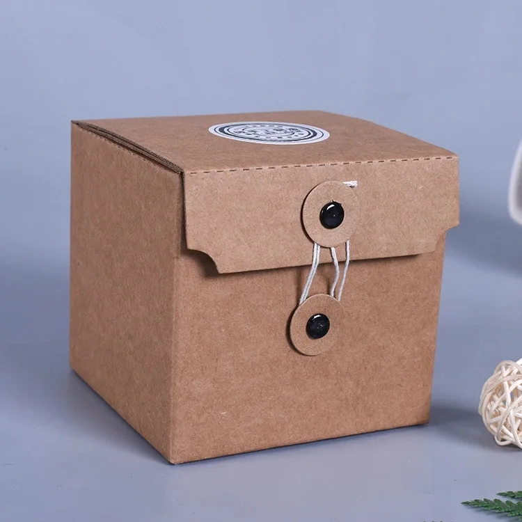 Custom Recyclable Kraft Paper Corrugated Paper String Tie Box CMYK Printing Folding Boxes with String Tie