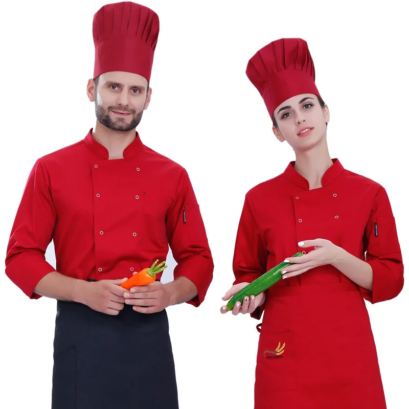 OEM  hot selling high quality chef jacket restaurant uniform kitchen cooking chef coat Chef Uniform