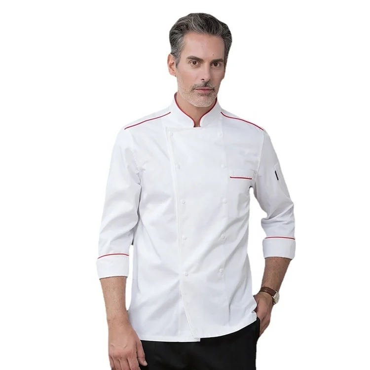 
2021 New Style Cookwear Cook Uniform Overwear Breathable Chef Kitchen Clothing Chef Jackets for Restaurant & Bar for Unisex Work 