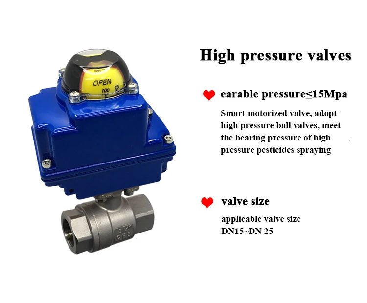 Solar Power Portable Electric Ball Valve Actuator for Chemical Fogging Machine Mini Fogger High Pressure Agricultural Sprayer