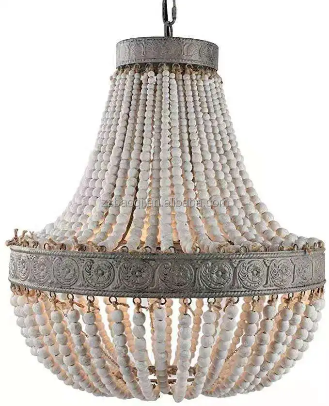 Bead Chandelier Country Hanging Chandelierntage Bohemian Wood Living Room Chandelier Modern 11 80 Incandescent Bulbs 30000 BQ