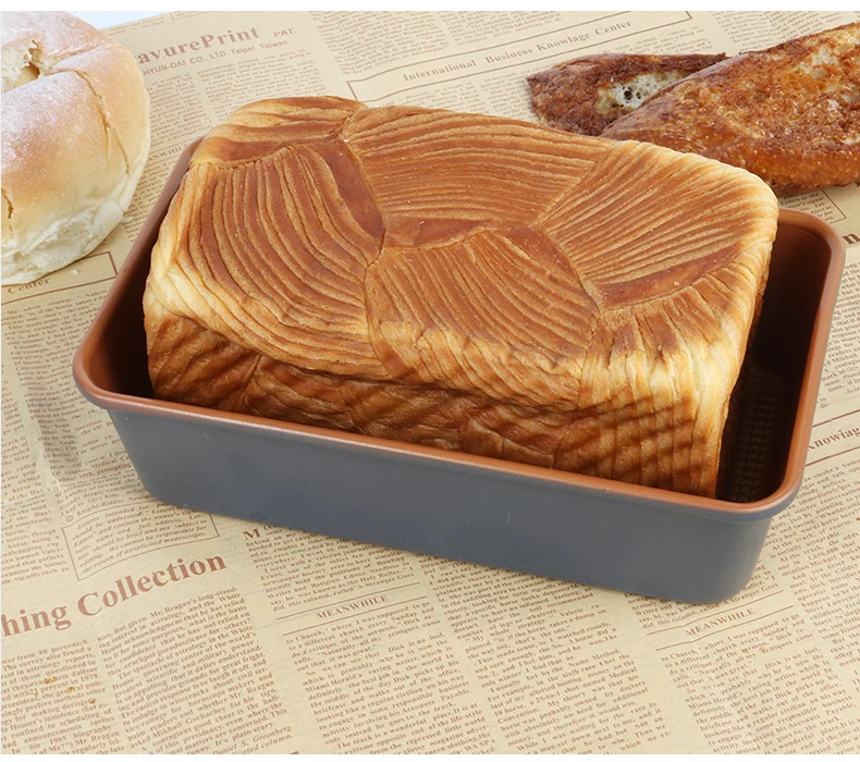 6pcs/set Copper Non Stick Brownie Cake Baking Pan Carbon Steel Bakeware For Oven Baking Brownie Maker Cooking Desserts