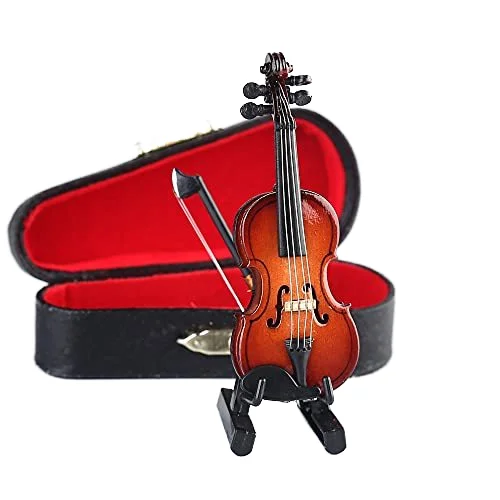 1/12 1/6 Dollhouse Miniature Violin Instruments Mini Concert Hall Scene Props decor Doll Accessories