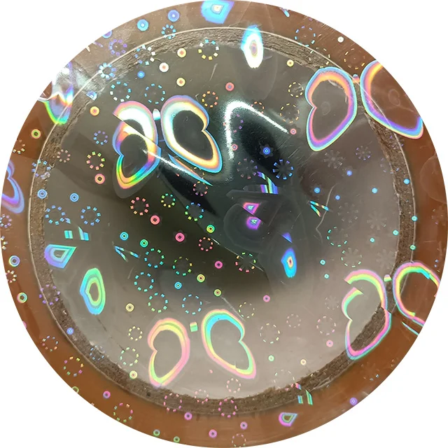 Snow Heart Dots Stardust Transparent Holographic Film Laser Film Thermal Hologram Laminating Film for Printed Paper