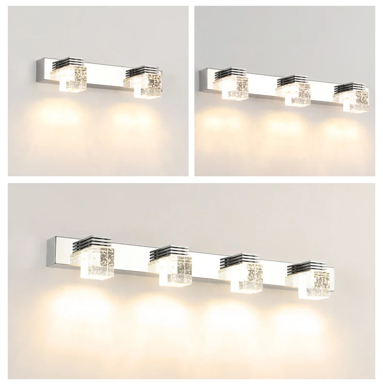 1/2/3/4/5/6 Lamps Modern Design Bubble Crystal Bath Vanity Light Fixture Vanity Lights For Mirror