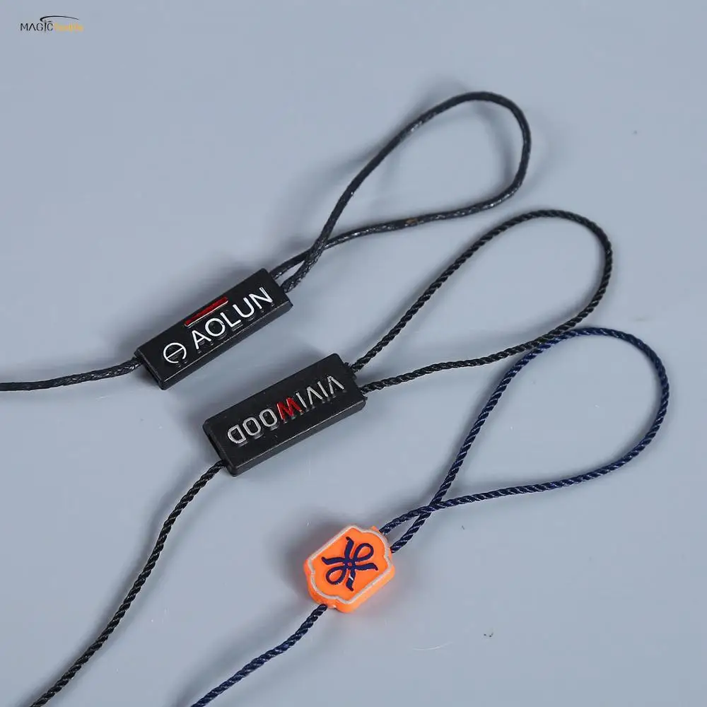 Clear Garment Plastic String Lock String Hang Tag Hanging Grain