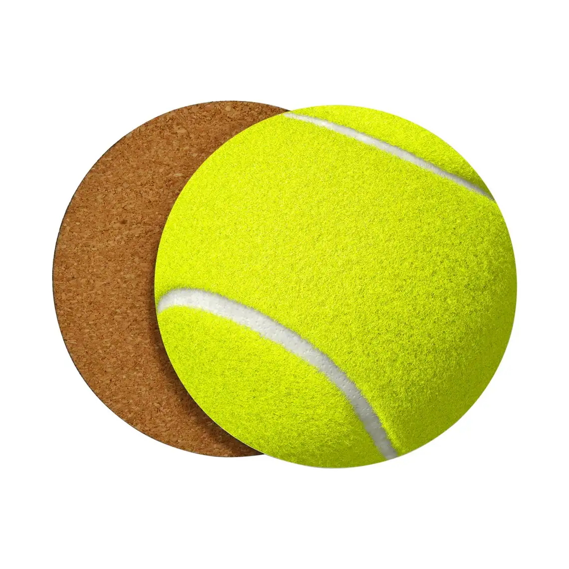 Free sample coasters custom sublimation or UV printing round shape white ceramic blank tile coasters ball design