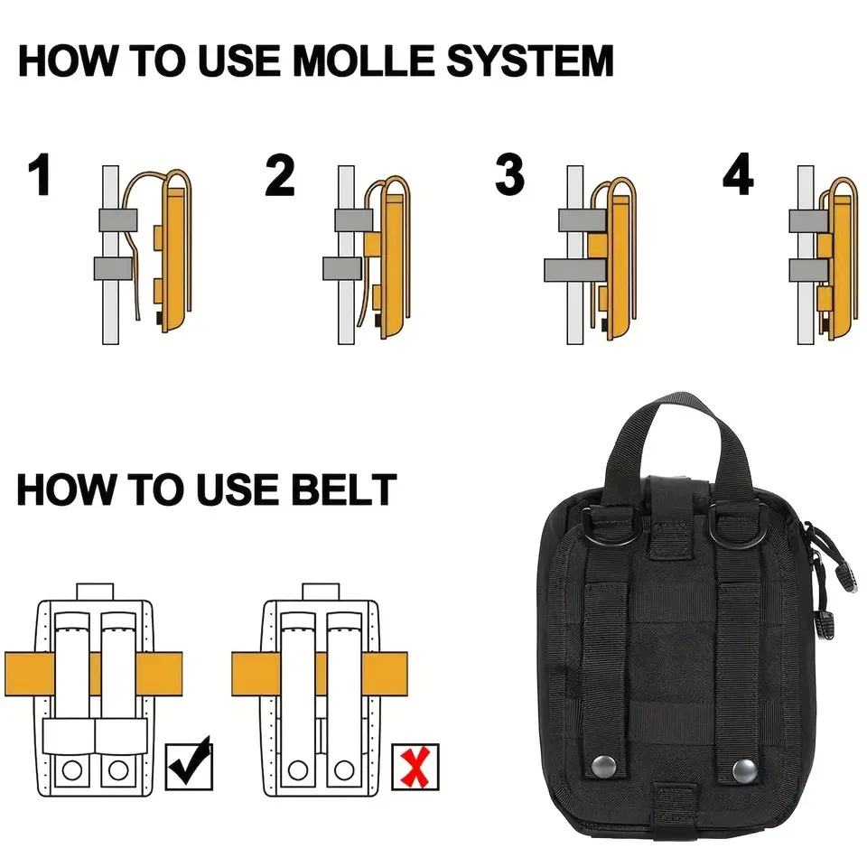 Quick Release Nylon First Aid Kit Ifak Tactical Rip Away Utility EMT Medical Bag First Aid Molle Pouch