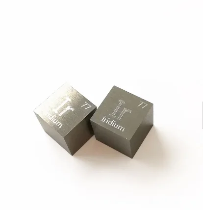 High Quality Good Price Iridium Ingot Ir 99.95% 10Mm/25.4Mm Metal Cube Iridium Cube For Element Collect