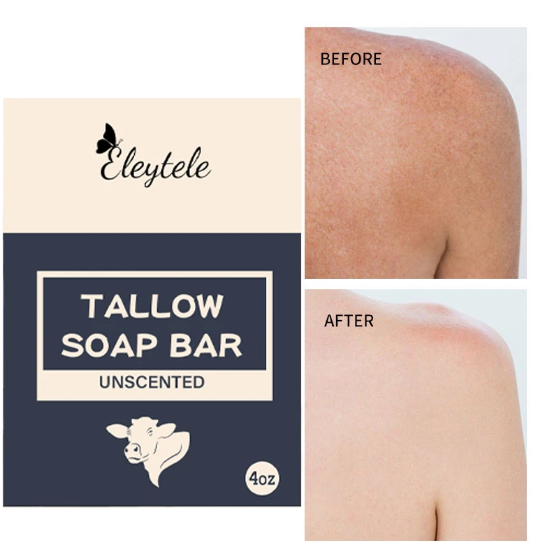 Natural 100% Grass Fed Beef Tallow Soap Bar Skin Care Moisturizing Face & Body Wash Sensitive Skin Bath Cleaning Tallow Soap