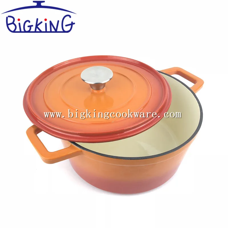 Антипригарная круглая или овальная чугунная французская духовка/кокотта/горшок/голландская печь