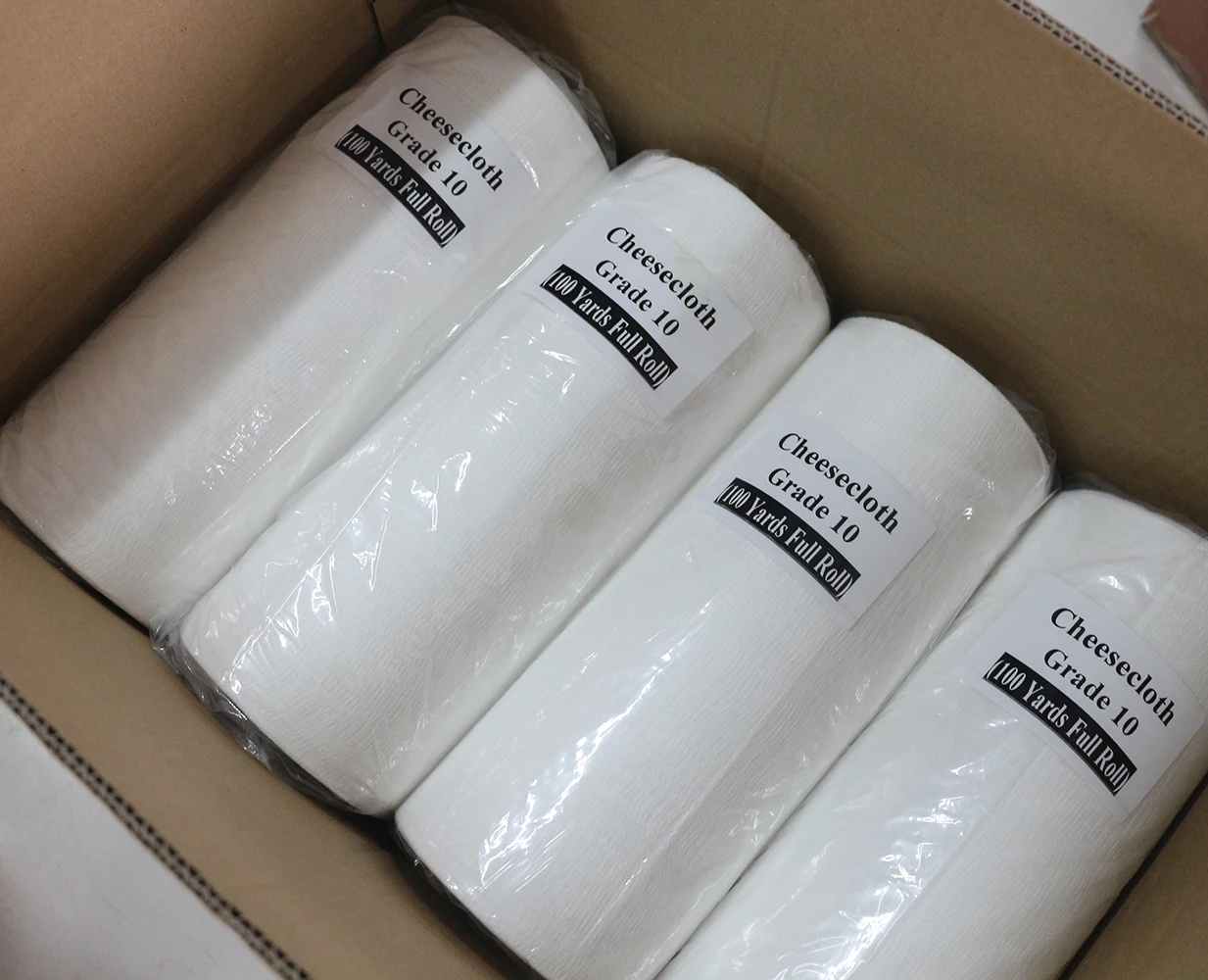 Food Grade All-purpose 20 x 12  thread count 100 yards 36' wide 40s x 40s Grade 10 Bleached Cheesecloth Roll