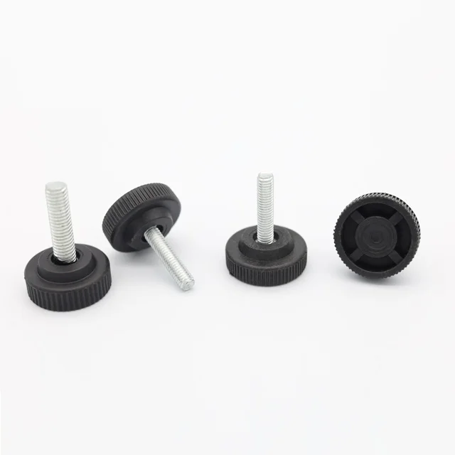 Wholesale cabinet leveling threaded metal adjustable plastic feet