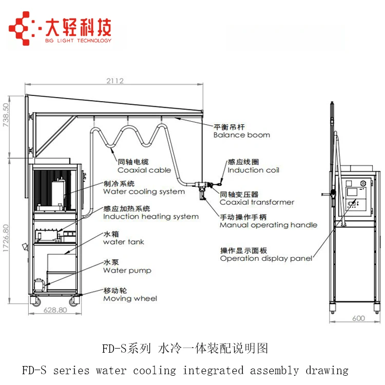 10kw portable metal induction heating welding forging machine
