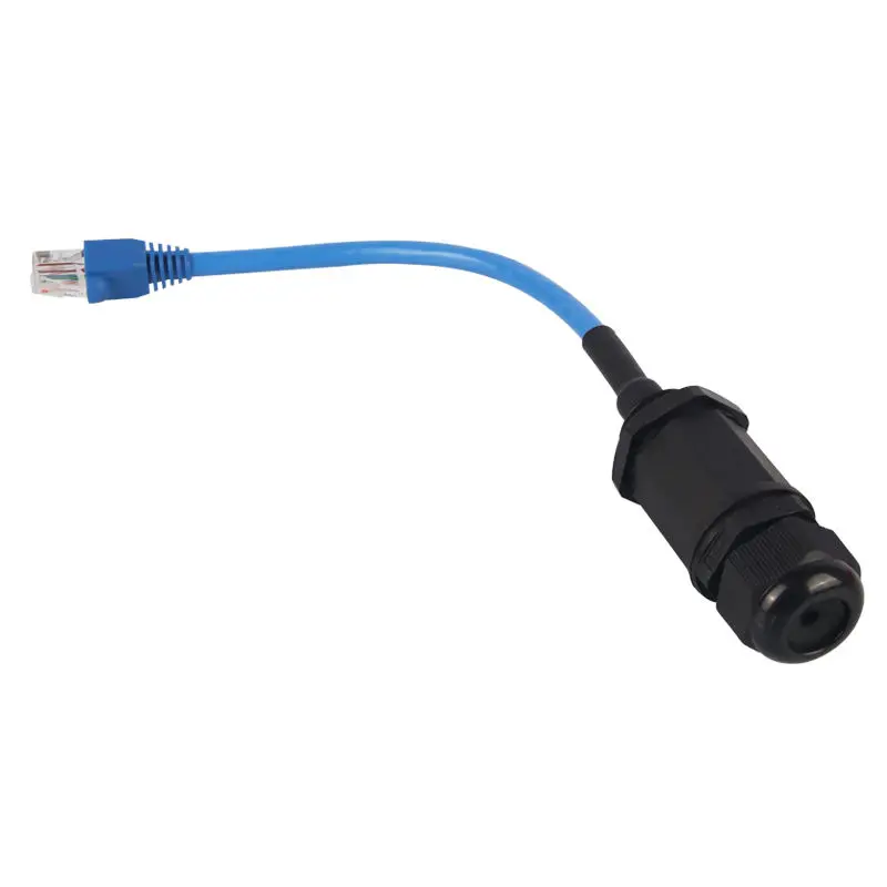 WZUMER IP68 RJ45 Waterproof Connector M20 M22 with Wire Cat6 Crystal Head Network Cable Connector