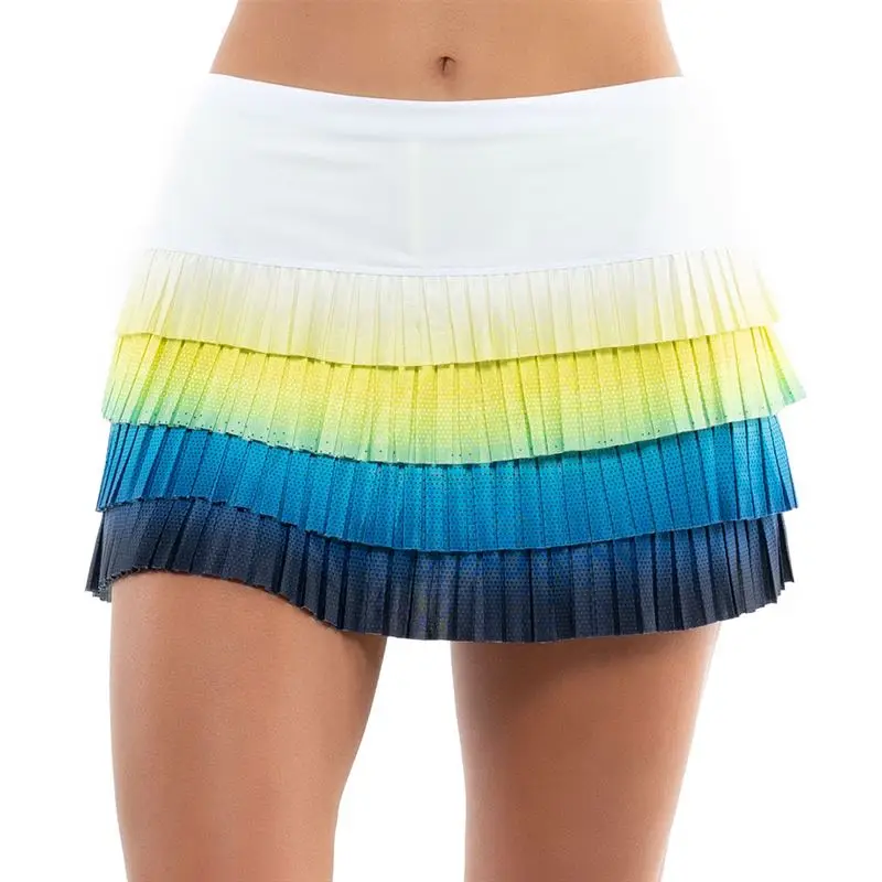 solid color polyester spandex women tennis skorts