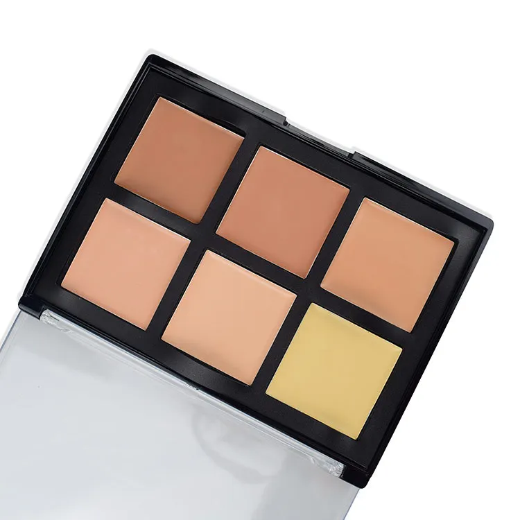 Customized Oil Free Makeup Concealer Palette Long Lasting 6 Colors Cream Concealer Palette