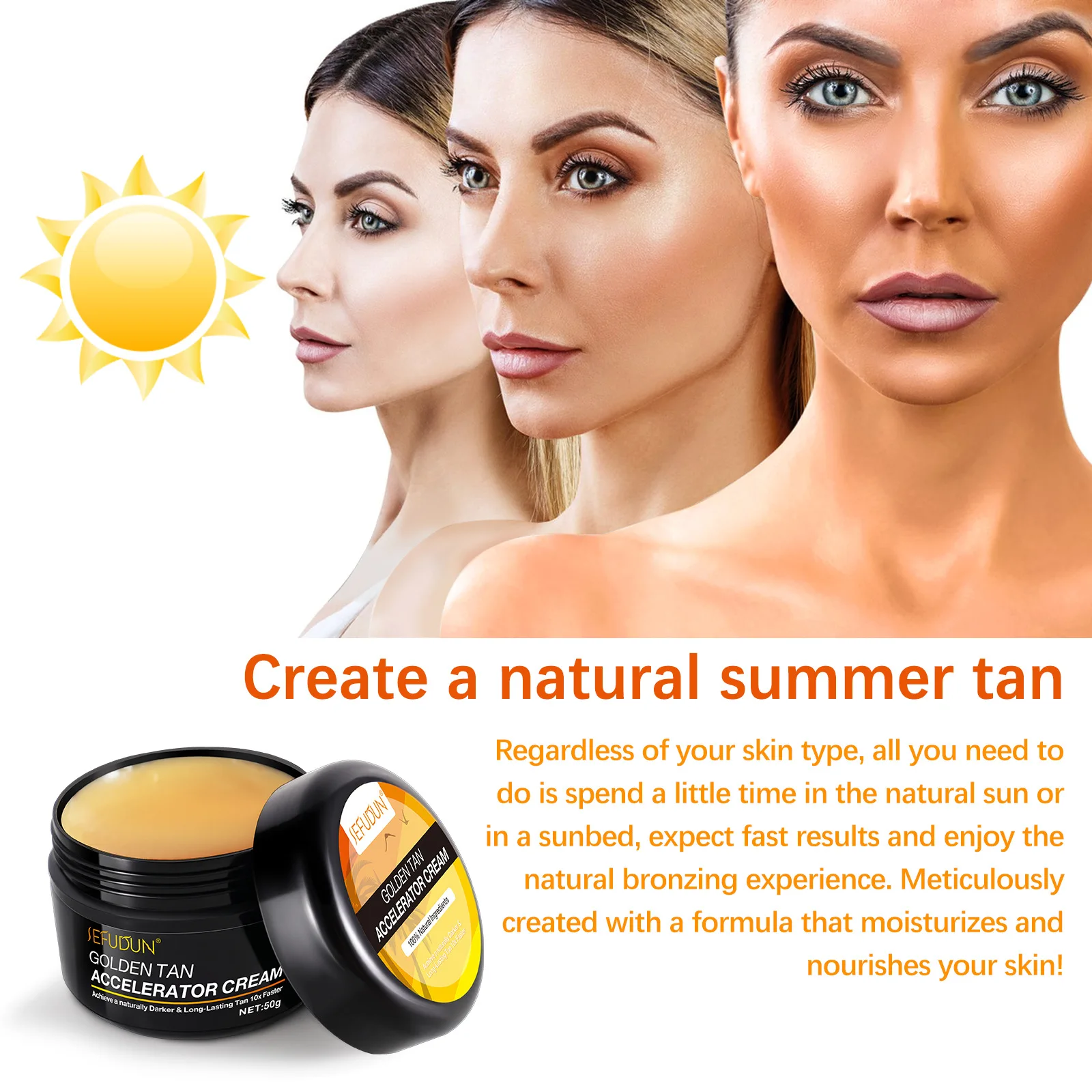 Wholesale Organic Moisturizing Suntan Tanning Lotion, Long Lasting Sun Tan Skin Accelerator Tanning Cream