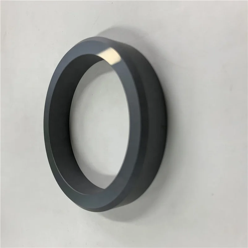 High strength pressureless sintering polished ssic ceramic seal ring laser drilling silicon carbide sic ring for pump