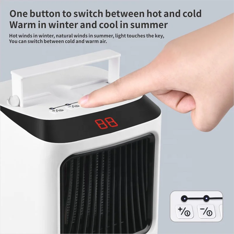 Mini Indoor Home Use Portable Electric Heating Fan with Thermostat