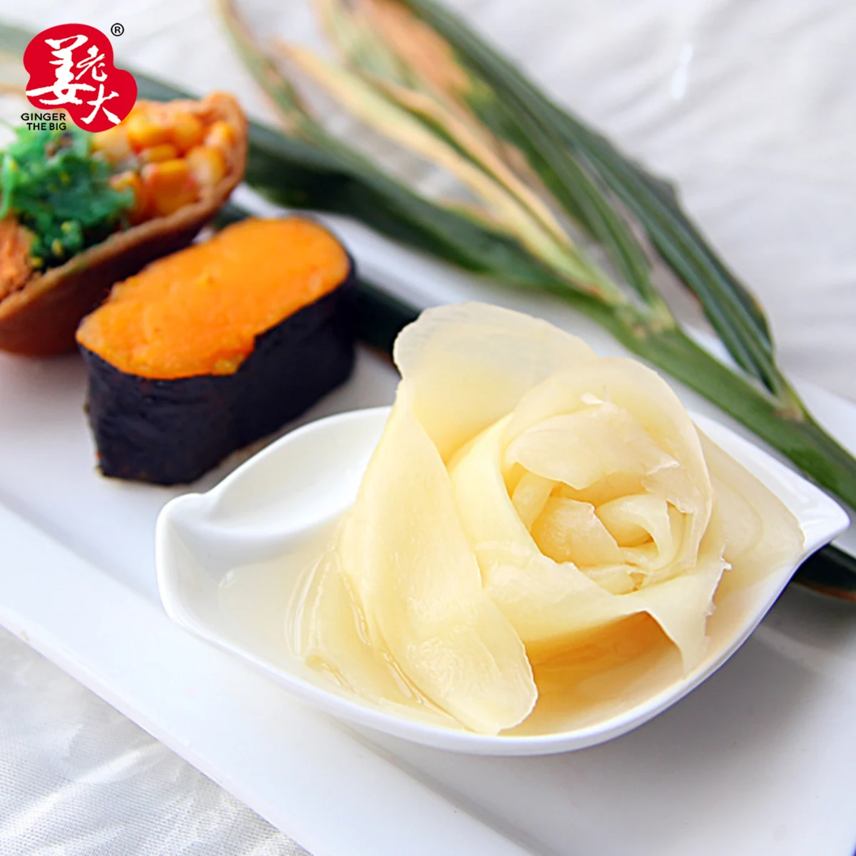 Quality Wholesale  Gengibre Em Conserva Eingelegter Gingembre Japanese Slices Sweet Pickled Sushi Ginger