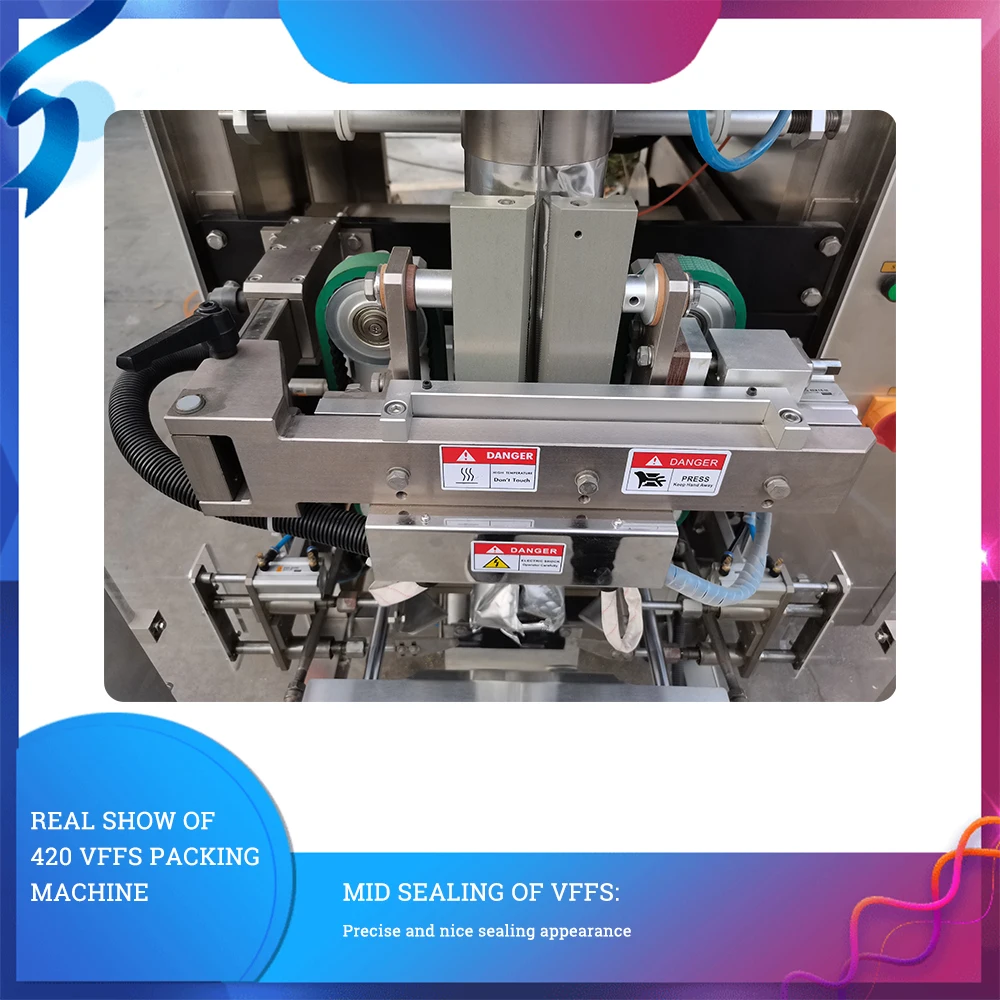 Vertical Heat Seal Plastic Film  Water Liquid Ice Cube Sealing Packing Machine